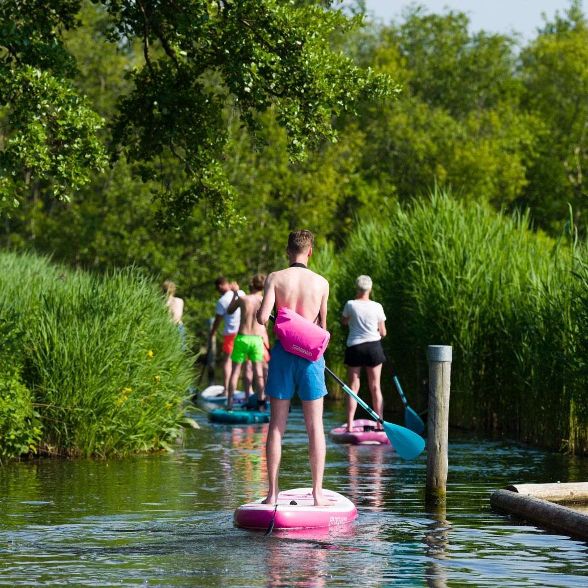 Suppen, duurzame watersport op de Westeinderplassen in Aalsmeer