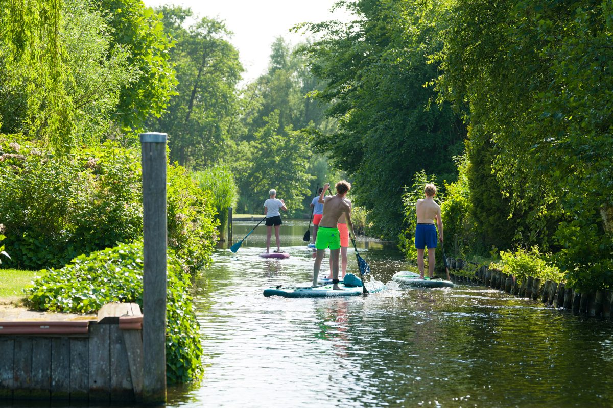 Suppen, duurzame watersport op de Westeinderplassen in Aalsmeer